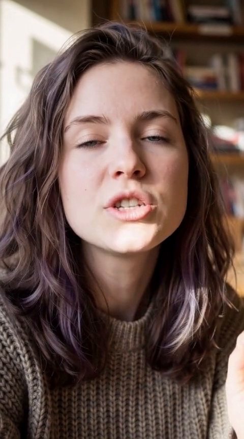 Frame from the Kate, six renders of speech, render 1 of 6 clip