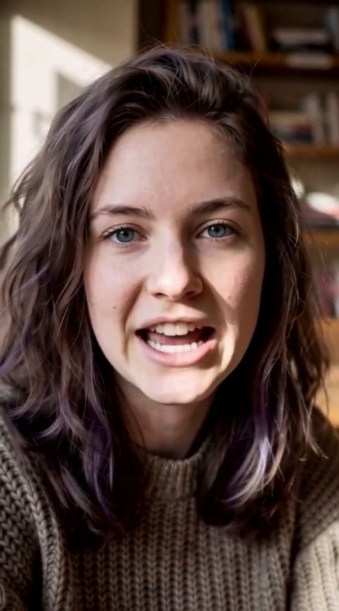 Frame from the Kate, six renders of speech, render 3 of 6 clip