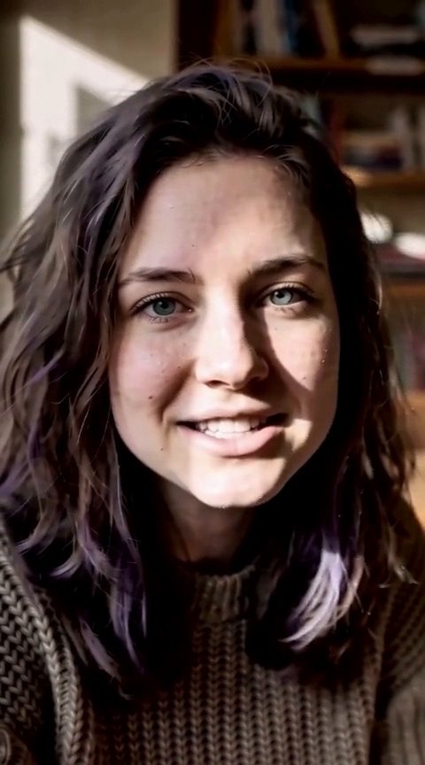 Frame from the Kate, six renders of speech, render 6 of 6 clip