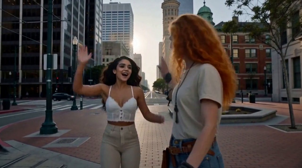 Frame from the High-five on the move, shot 2 clip