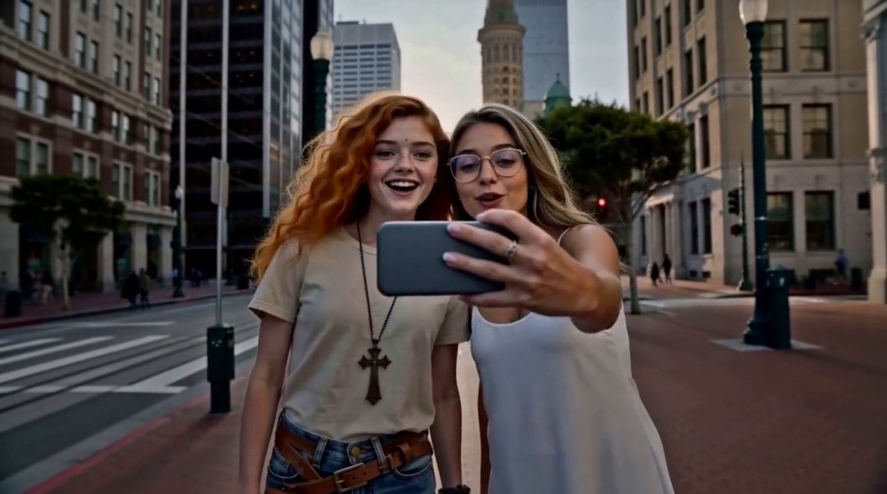 Frame from the Selfie without stopping, shot 4 clip