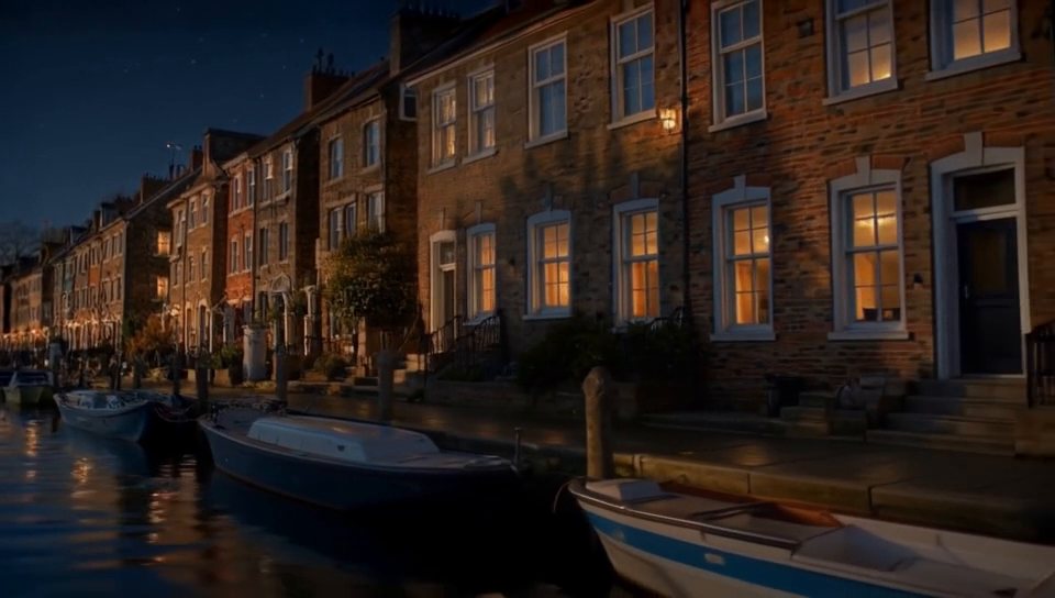 Frame from the LoRAs: Clean Plate + Day-to-Night 1.3 result